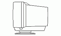 Classic CRT monitor CAD block CRT monitor CAD block drawing
