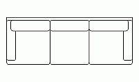 Three-seat couch CAD block free download Three-seat couch CAD block in DWG format