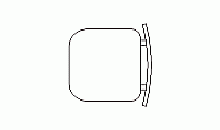 chair with backrest in plan view CAD Block chair with backrest in plan view CAD Block