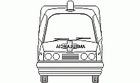 Ambulance elevation drawing – DWG CAD block for emergency vehicles Ambulance – elevation view DWG CAD block