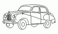 Vintage car CAD drawing – Austin A40 Somerset in DWG format Classic car – Austin A40 Somerset DWG block