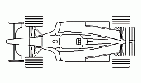 Formula One race car – DWG CAD block in plan view Formula 1 car – top view CAD block