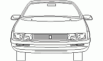 Frontal view of generic car – free DWG CAD block Car – frontal view DWG block